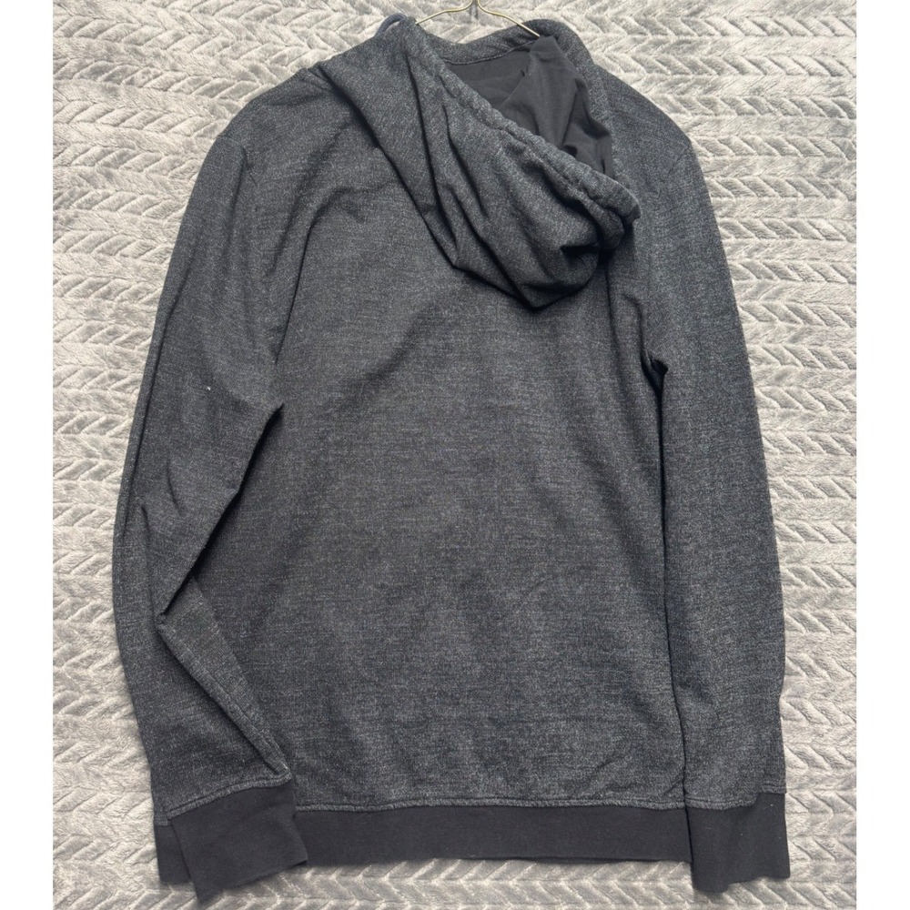 Pact Organic‎ Charcoal Grey Heathered Pullover Hoodie Thumbholes Size M (1491) - Picture 4 of 7